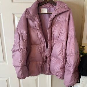 Rarashow Women's Purple Puffer Jacket